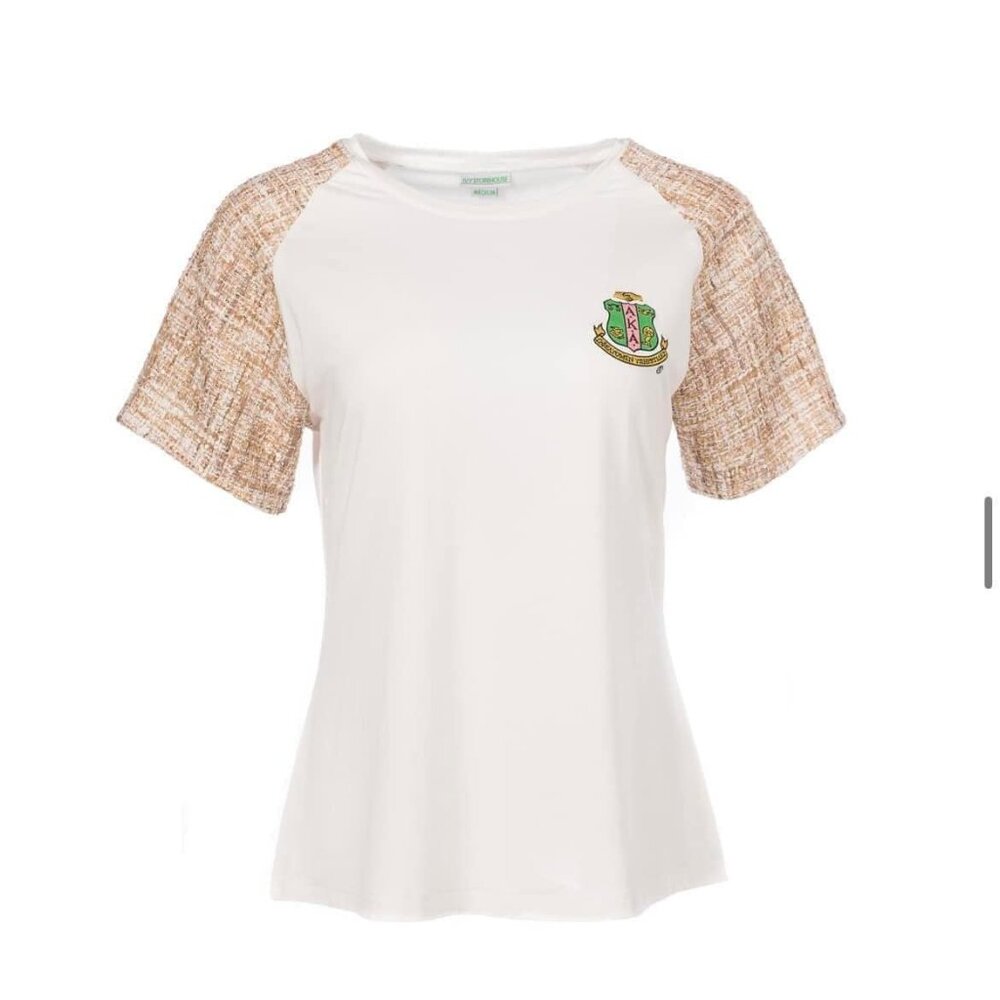 Tweed and cotton shirt